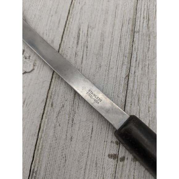 Veggies Handle #4 Stainless Steel Wide Meat Fork 12" USA Fruit Vintage - Picture 6 of 7